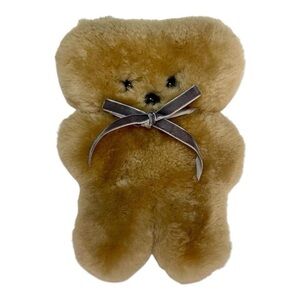 Little Cuddle Bear in Honey Elks & Angels Sheepskin Bear